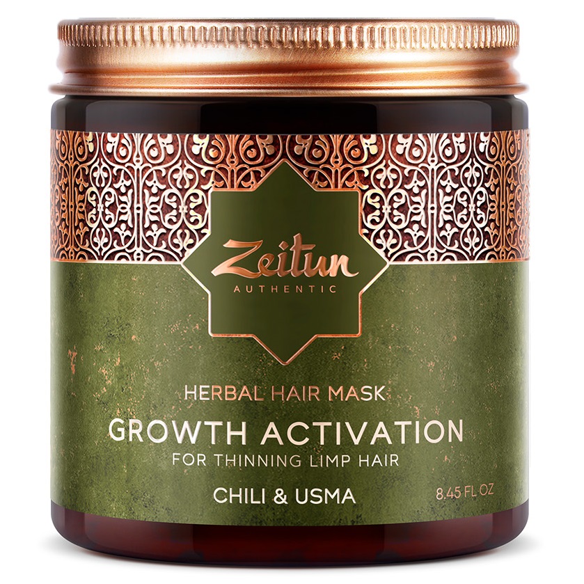 Zeitun Разогревающая фито-маска с экстрактом перца для роста волос Growth Activation, 250 мл (Zeitun, Authentic)
