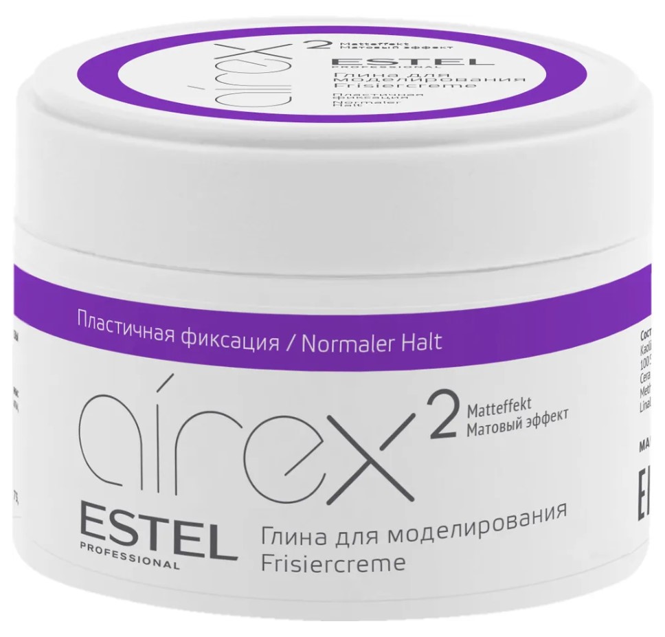 Estel Professional Глина  для моделирования волос с матовым эффектом пластичная фиксация 65 мл (Estel Professional, Airex)