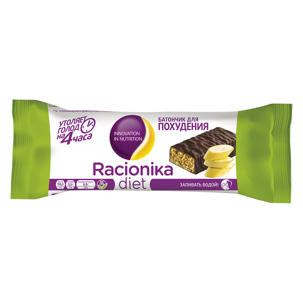 

Racionika Диетический батончик, банан, 60 г (Racionika, )