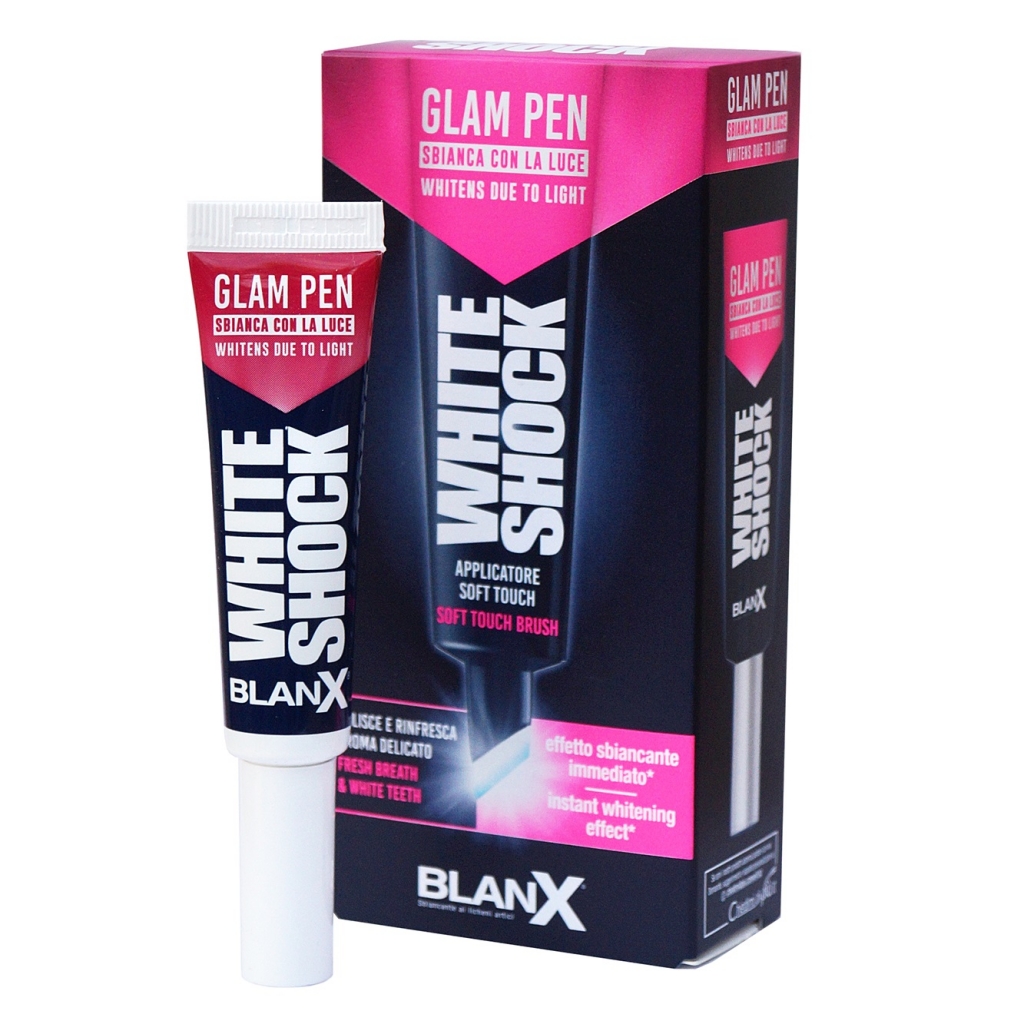 Blanx Отбеливающий гелевый карандаш для зубов White Shock Glam Smile Gel Pen, 12 мл (Blanx, Специальный уход Blanx)