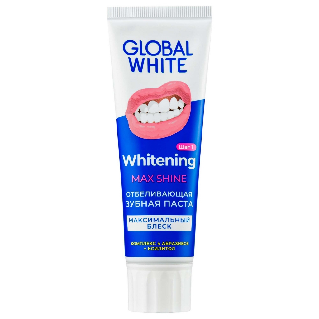 Global White Зубная паста отбеливающая, 100 г (Global White, Подготовка эмали)