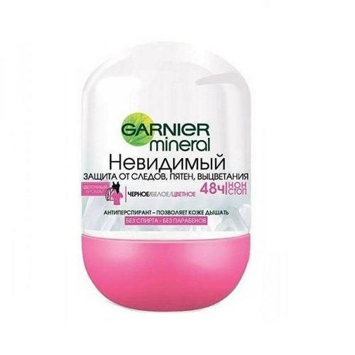 

Garnier Дезодорант ролик Невидимый черный,белый,цветной 50 мл (Garnier, Mineral)