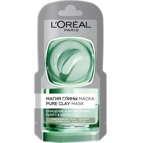 

L'Oreal Paris Магия глины Очищение и Матирование маска монодоза 6 мл (L'Oreal Paris, Магия Глины)