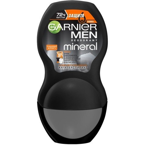 

Garnier Мужской дезодорант-антиперспирант "Защита 6-в-1. 72 часа", 50 мл (Garnier, Mineral)