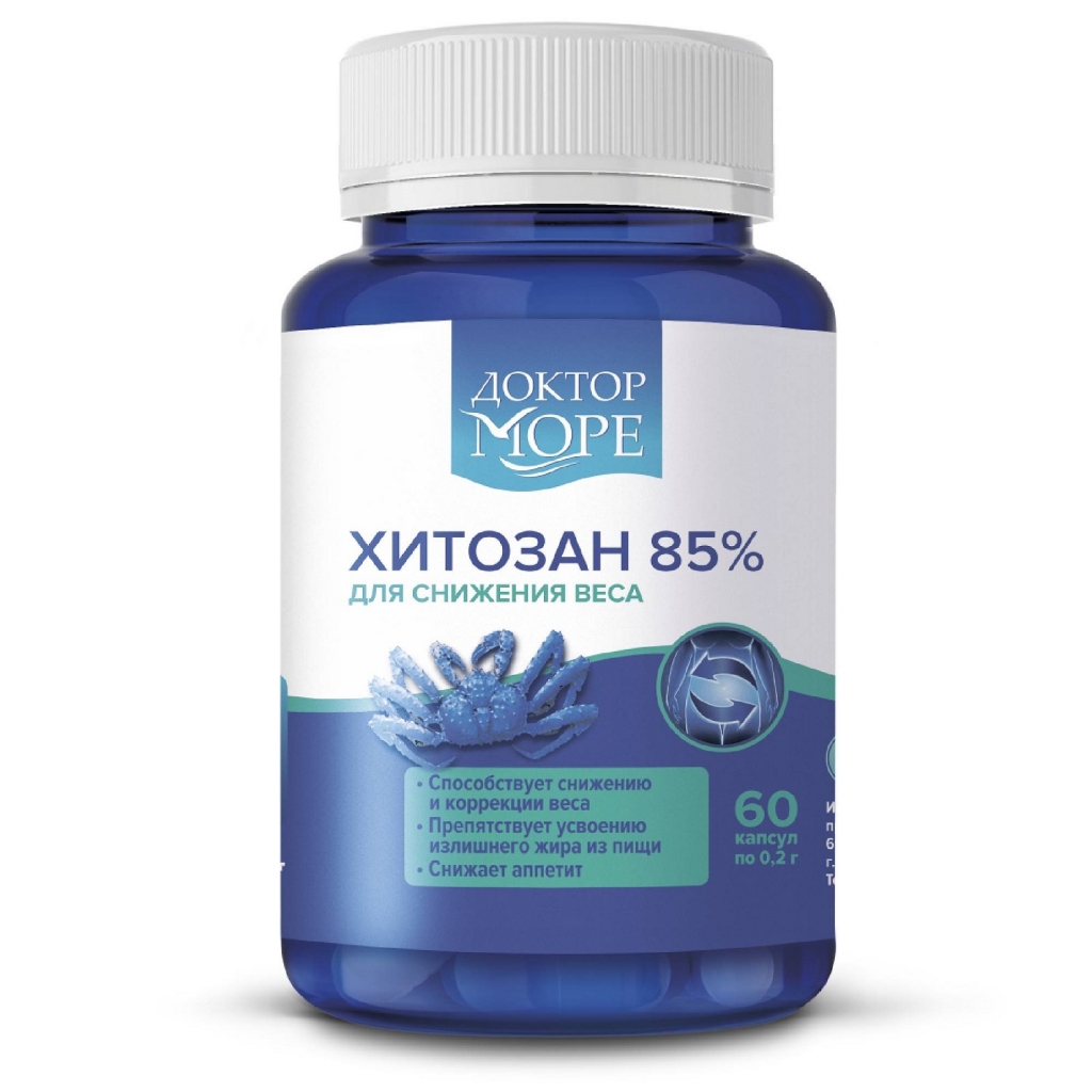 

Доктор Море Хитозан 85%, 60 капсул (Доктор Море, )