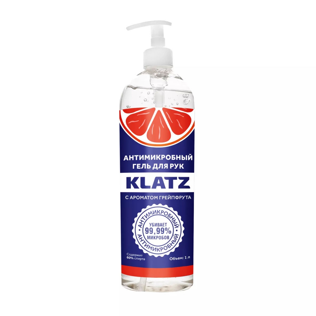 Klatz Антимикробный гель для рук с ароматом грейпфрута, 1 л (Klatz, Antimicrobial)
