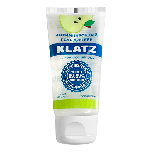 Klatz Антимикробный гель для рук с ароматом яблока, 50 мл (Klatz, Antimicrobial) от Socolor