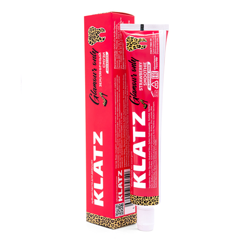 Klatz Зубная паста для девушек Земляничный смузи без фтора, 75 мл (Klatz, Glamour Only)