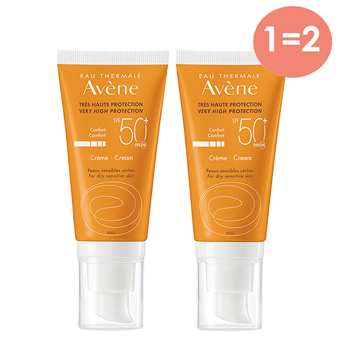 Avene Солнцезащитный крем SPF50 без отдушек, 2*50 мл (Avene, Suncare)