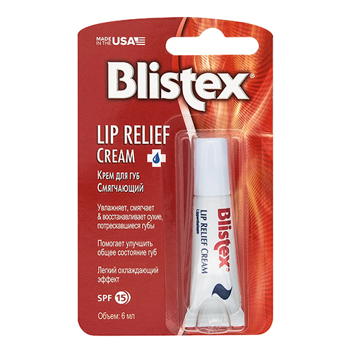 Blistex Крем для губ смягчающий Lip Relief Cream SPF 15, 6 мл (Blistex, Blistex уход за губами)