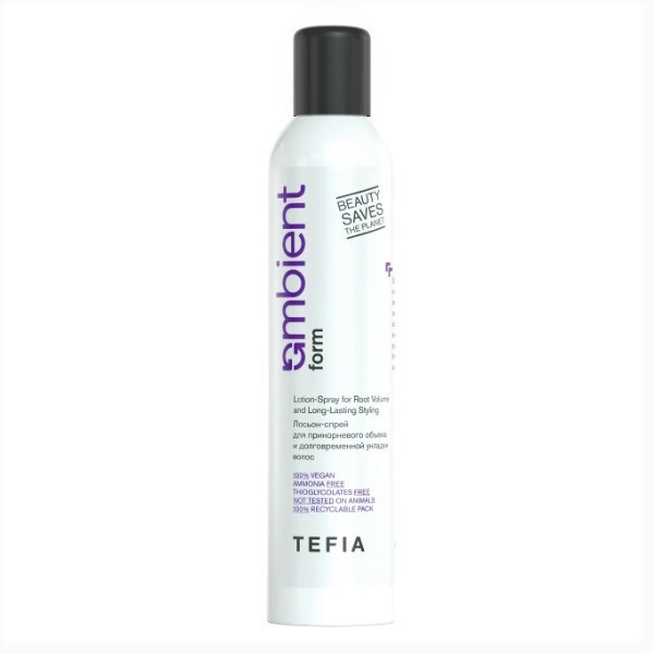 Tefia Лосьон-спрей для прикорневого объема и долговременной укладки, 250 мл (Tefia, Ambient)