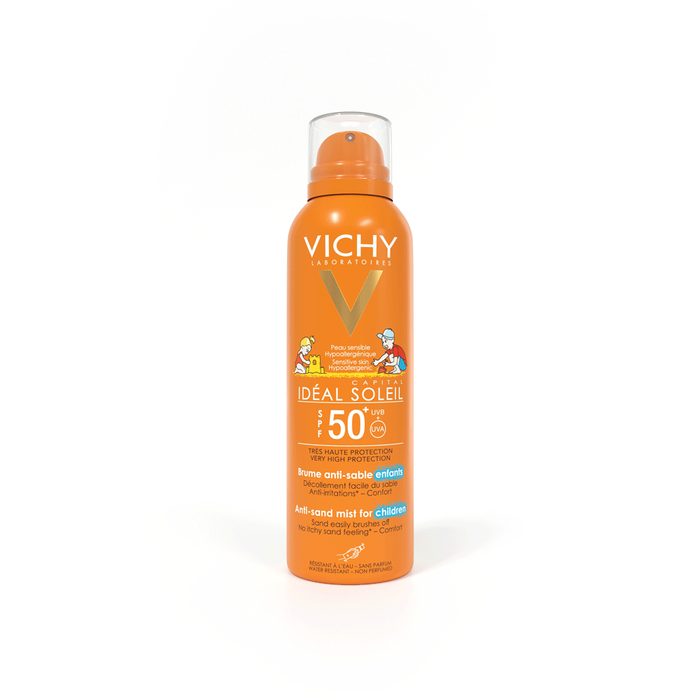 Vichy Детский солнцезащитный спрей-вуаль анти-песок для лица и тела SPF 50+, 200 мл (Vichy, Capital Ideal Soleil)