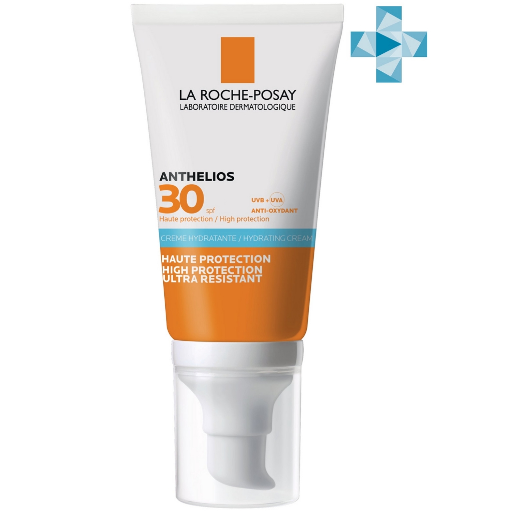La Roche-Posay Увлажняющий солнцезащитный крем для лица и кожи вокруг глаз SPF 30/PPD 20, 50 мл (La Roche-Posay, Anthelios)