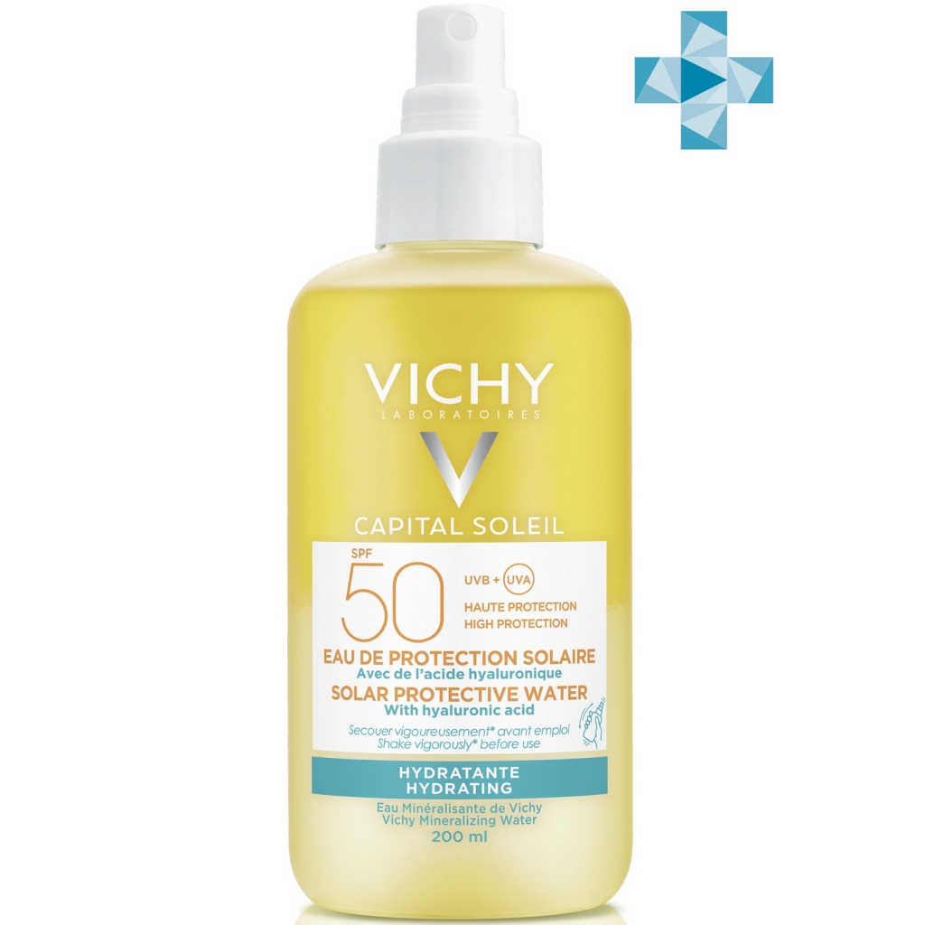 Vichy Солнцезащитный двухфазный спрей для увлажнения лица и тела SPF 50, 200 мл (Vichy, Capital Ideal Soleil)