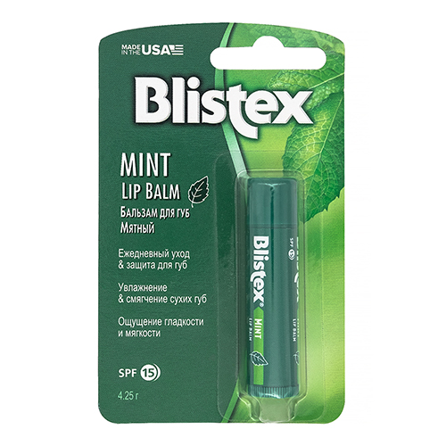 Blistex Бальзам для губ мятный Mint SPF 15, 4.25 г (Blistex, Уход за губами) от Socolor