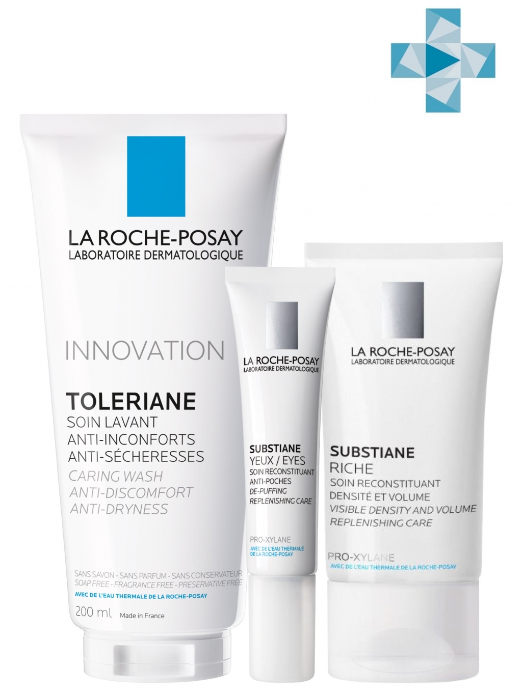 

La Roche-Posay Набор Substiane+ (Крем для нормальной и сухой кожи, 40 мл + Восстанавливающее средство для контура глаз, 15 мл + Очищающий гель-уход, 200 мл) (La Roche-Posay, Substiane [+])
