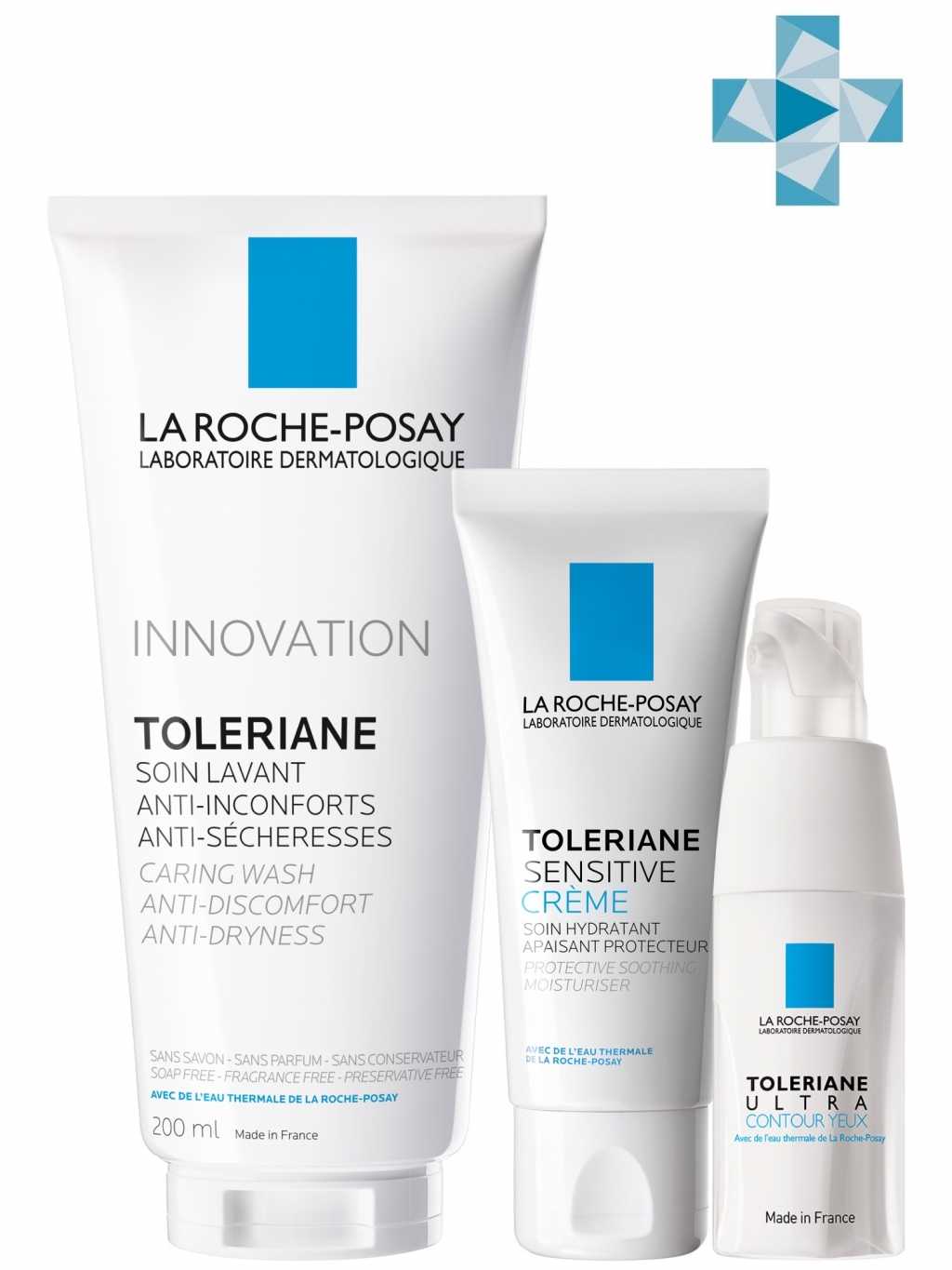 

La Roche-Posay Набор Toleriane (Легкий крем Sensitive, 40 мл + Очищающий гель-уход для умывания, 200 мл + Уход для глаз Ultra, 20 мл) (La Roche-Posay, Toleriane)