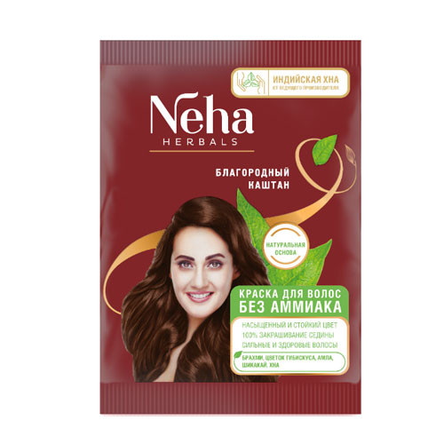 

Himalaya Herbals Краска для волос без аммиака Neha Herbals, 20 г - Благородный каштан (Himalaya Herbals, Окрашивание)