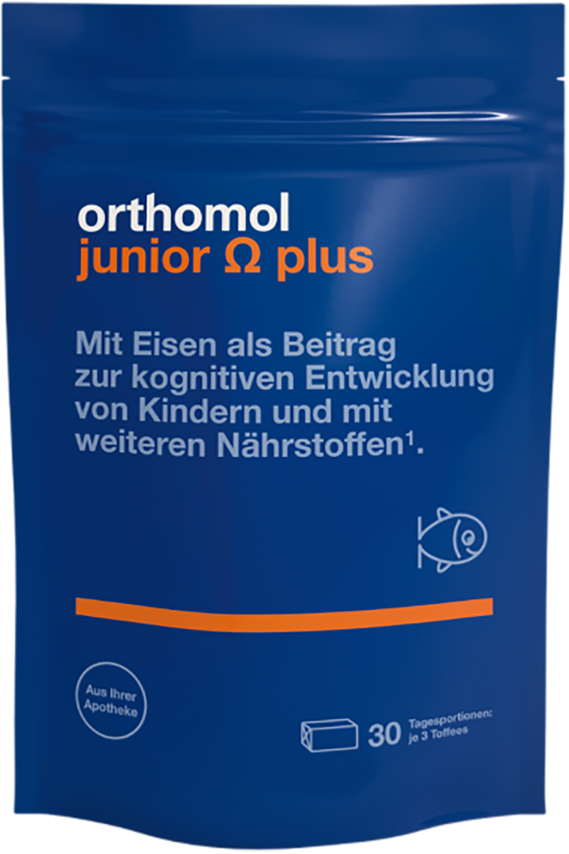 Orthomol Комплекс Джуниор Омега плюс, 90 жевательных ирисок (Orthomol, Для мозговой деятельности)