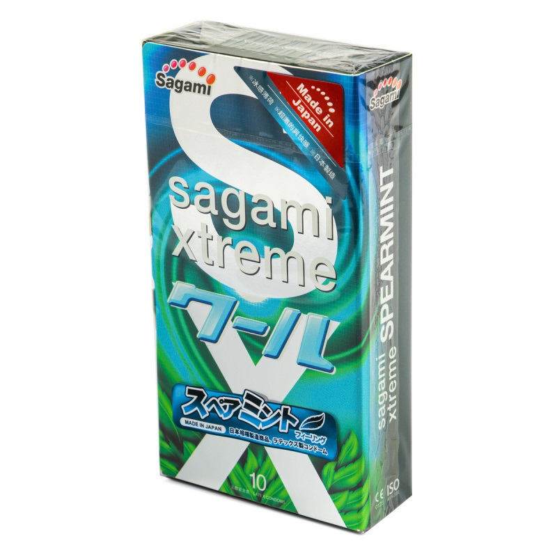 Sagami Презервативы латексные со вкусом мяты Xtreme Mint, 10 шт (Sagami, ) презервативы сверхтонкие латексные с точками 5 типов 30 шт