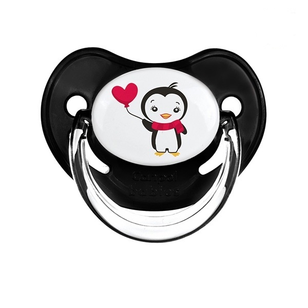 

Canpol Анатомическая силиконовая пустышка Penguins, 18+, черная (Canpol, Пустышки)