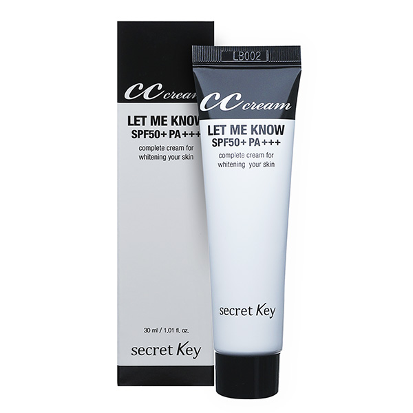 

Secret Key Cолнцезащитный осветляющий CC-крем Let Me Know SPF50+ РА+++, 30 мл (Secret Key, Тональные основы), Тональные основы