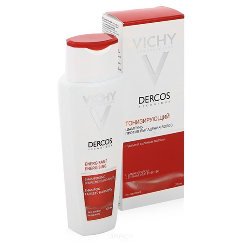 Vichy Шампунь с Аминексилом тонизирующий от выпадения волос Деркос, 200 мл   (Vichy, Dercos Aminexil)