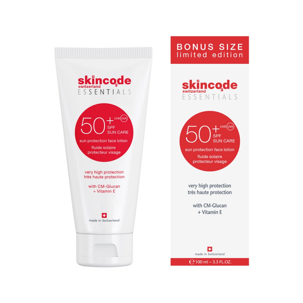 Skincode Солнцезащитный лосьон для лица SPF 50 Sun protection face lotion spf 50+, 100 мл (Skincode, Essentials)