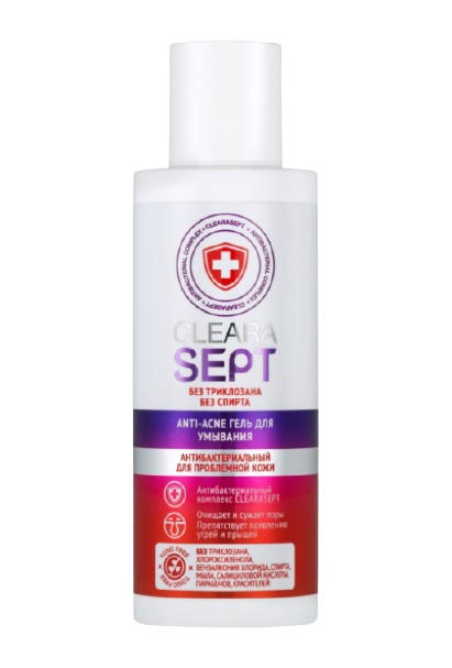

Clearasept Антибактериальный гель для умывания Anti-acne для проблемной кожи, 150 мл (Clearasept, Для лица)