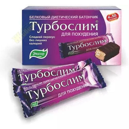 Турбослим Батончик белковый диетический, 50 г (Турбослим, БАД)