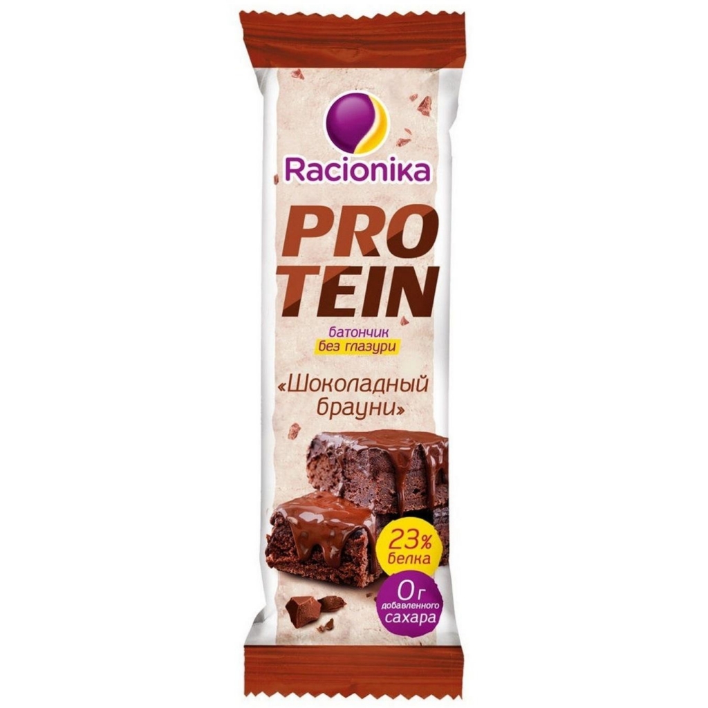 

Racionika Батончик "Protein" высокобелковый, шоколадный брауни, 45 г (Racionika, )