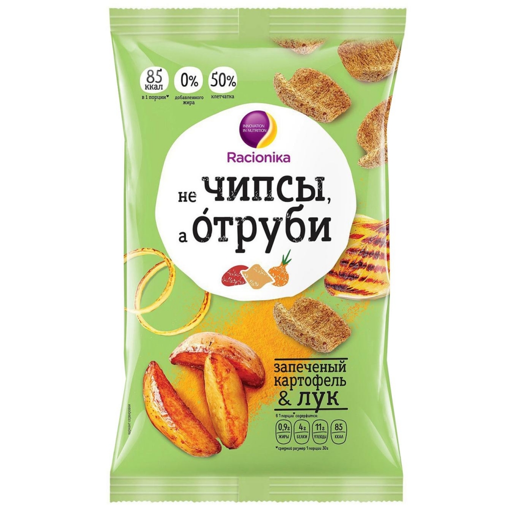 

Racionika Отруби хрустящие, запечённый картофель и лук, 90 г (Racionika, )