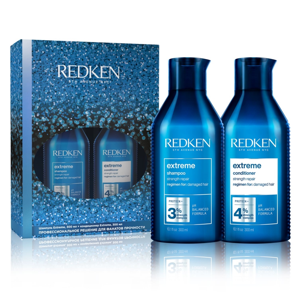 

Redken Новогодний набор Extreme для укрепления волос (Шампунь, 300 мл + Кондиционер, 300 мл) (Redken, Уход за волосами)