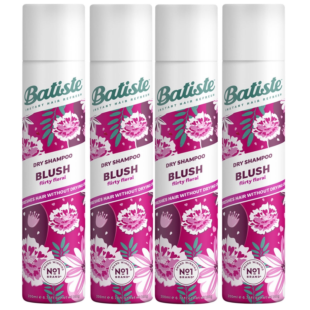 Batiste Комплект Blush Сухой шампунь, 4 шт х 200 мл (Batiste, Fragrance)