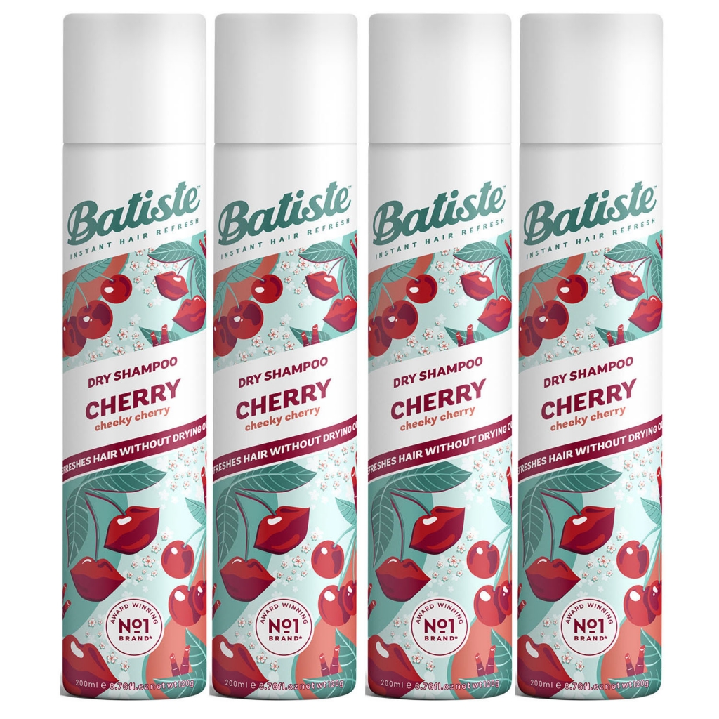 Batiste Комплект Cherry Сухой шампунь, 4 шт х 200 мл (Batiste, Fragrance)