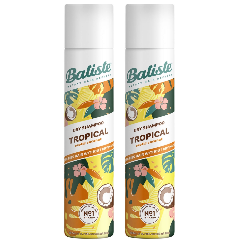 Batiste Комплект Tropical Сухой шампунь, 2 шт х 200 мл (Batiste, Fragrance)