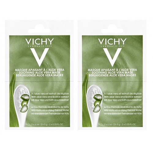 Vichy Комплект Восстанавливающая маска с алоэ вера, 2*6 мл* 2 шт. (Vichy, Masque)