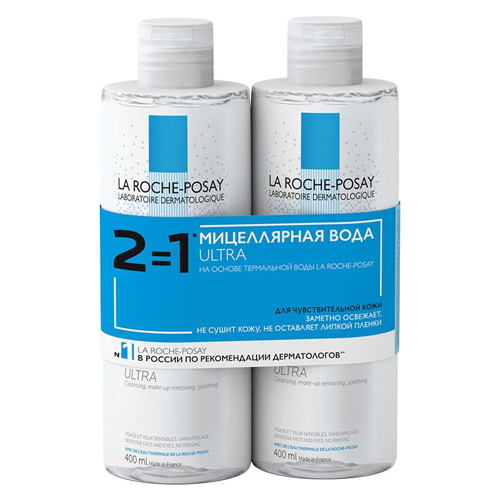 Купить La Roche-Posay Комплект Мицеллярная вода для чувствительной кожи Ultra, 400 мл* 2 шт. (La Roche-Posay, Physiological Cleansers)