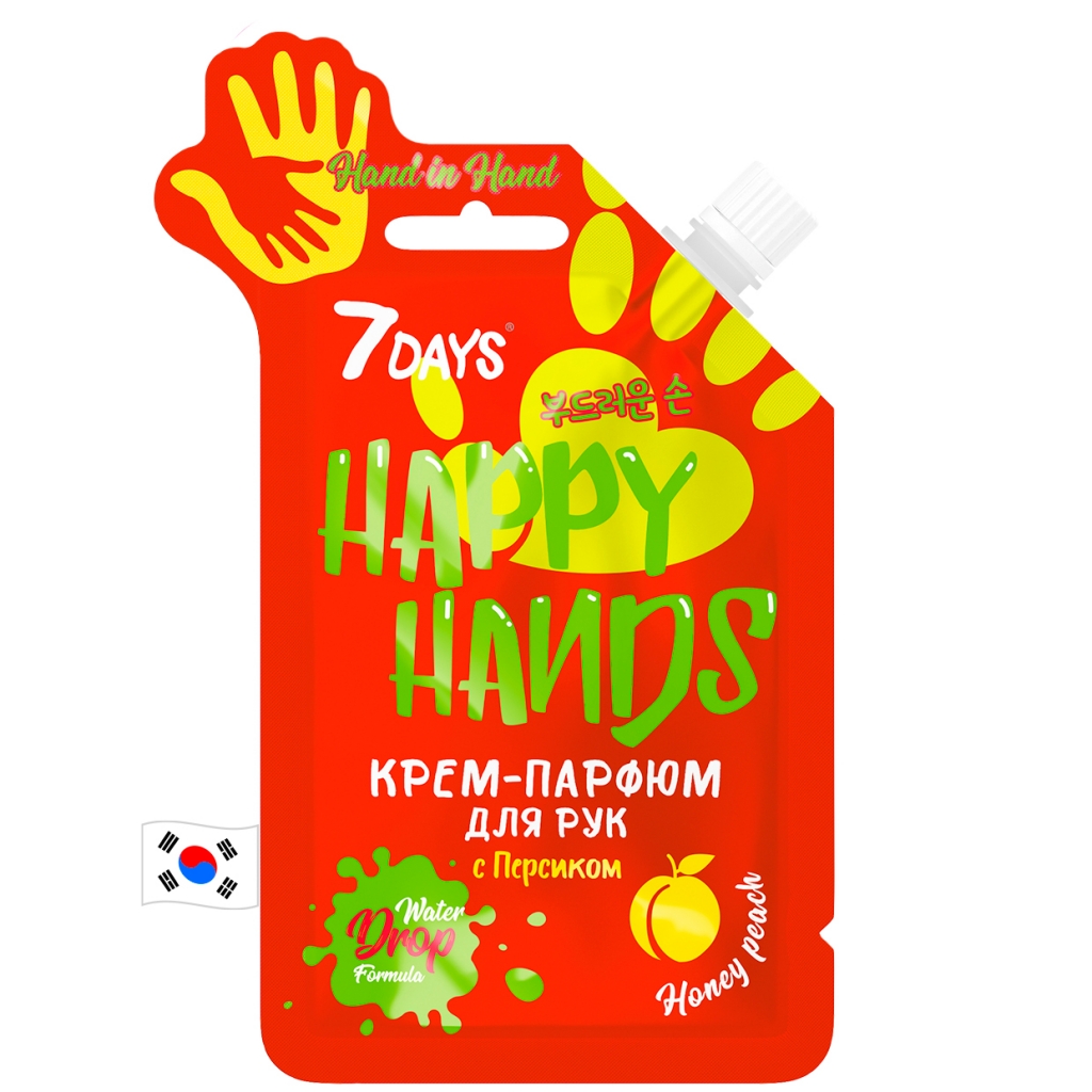 7 Days Крем-парфюм для рук HAND IN HAND с Персиком, 25 гр (7 Days, )