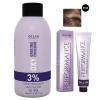 Набор &quot;Перманентная крем-краска для волос Ollin Performance оттенок 7/34 русый золотисто-медный 60 мл + Окисляющая эмульсия Oxy 3% 90 мл&quot;