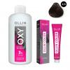 Набор &quot;Перманентная крем-краска для волос Ollin Color оттенок 3/0 темный шатен 100 мл + Окисляющая эмульсия Oxy 3% 150 мл&quot;