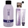 Набор &quot;Перманентная крем-краска для волос Ollin Performance оттенок 8/7 светло-русый коричневый 60 мл + Окисляющая эмульсия Oxy 9% 90 мл&quot;