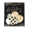 Пакет подарочный Happy Birthday чёрный крафт 23 × 27 × 11,5 см 