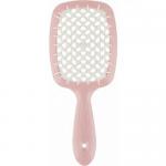 Щетка Superbrush с закругленными зубчиками нежно-розовая с белым, 20,3 х 8,5 х 3,1 см
