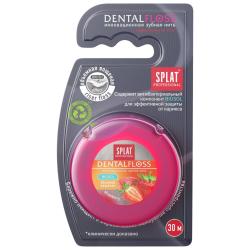 Объемная зубная нить DentalFloss с ароматом клубники 14+, 30 м