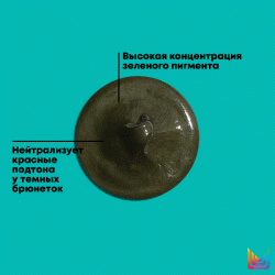 Маска для нейтрализации красных тонов у брюнетов, 500 мл