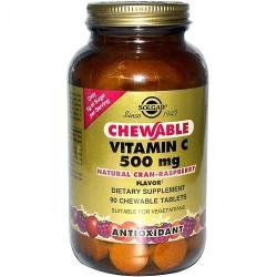 Витамин С 500 с малиновым вкусом в таблетках, 90 шт.