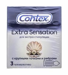 Презервативы Extra Sensation с крупными точками и ребрами, №3