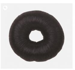 Валик для прически, искусственный волос, черный, диаметр 8 см