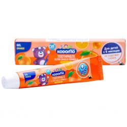Зубная гелевая паста для детей с 6 месяцев с ароматом апельсина, 40 г